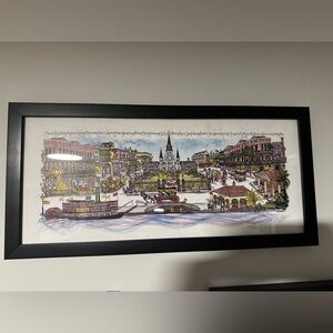Framed NOLA Cityscape Art Print